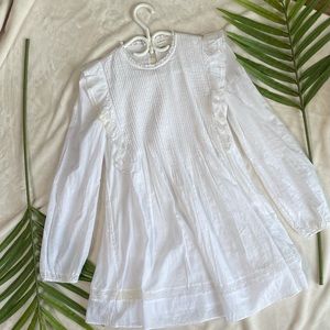 Aritzia White ruffle dress